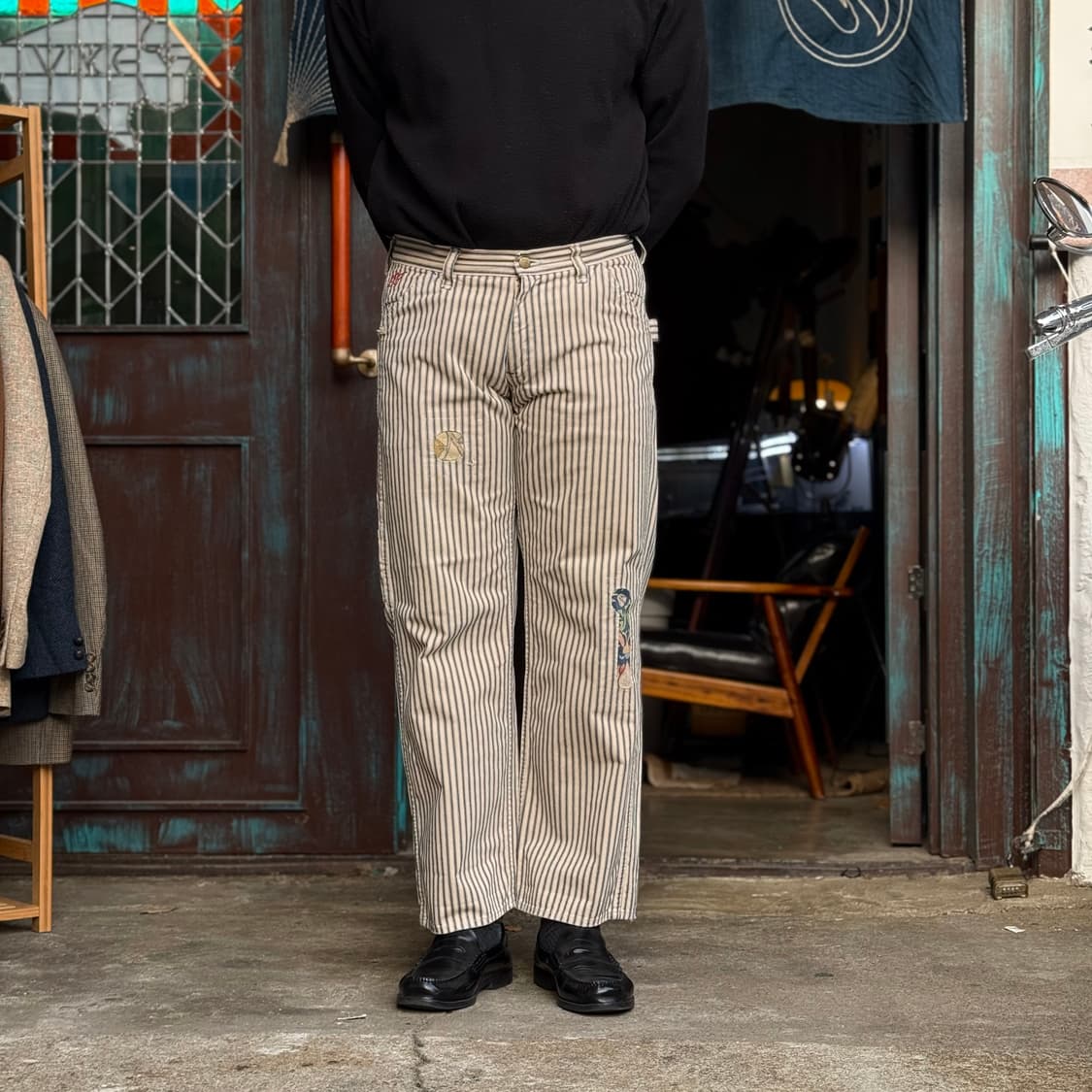 La Rosa de la Fabrica 틱킹 스트라이프 사시코 팬트 02 상품이미지8