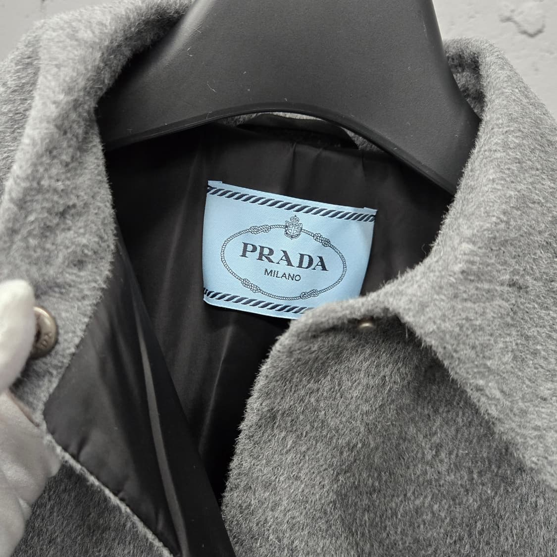 프라다 삼각로고 캐시고라 코트 자켓 오버핏36 상품이미지4