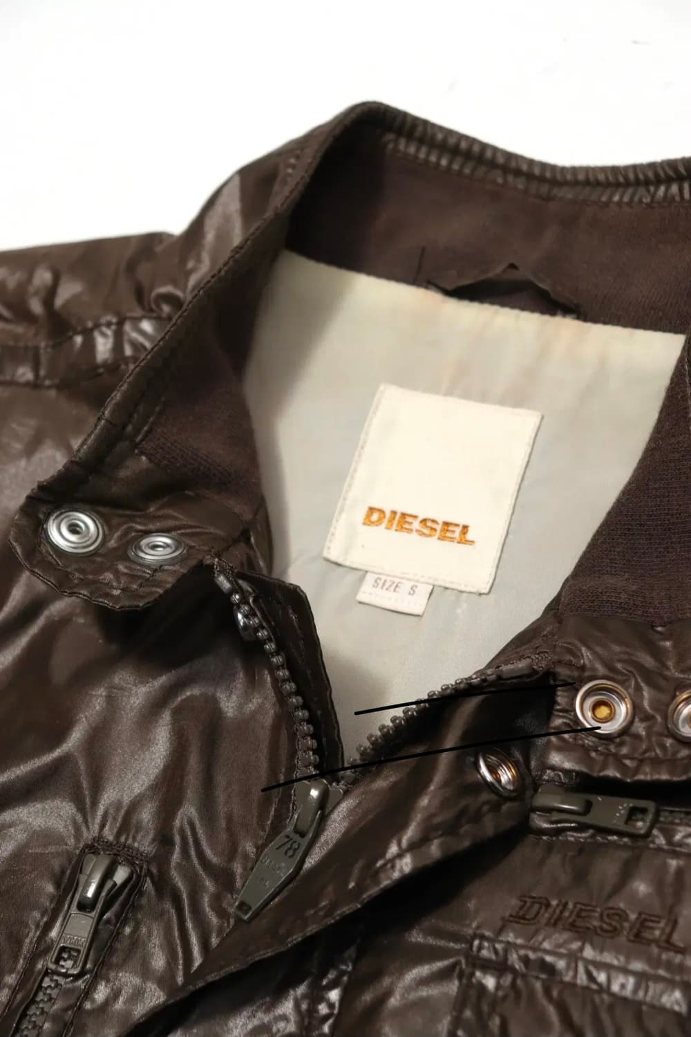 DIESEL디젤 00s  폴리 에나멜 점퍼 size S 상품이미지5