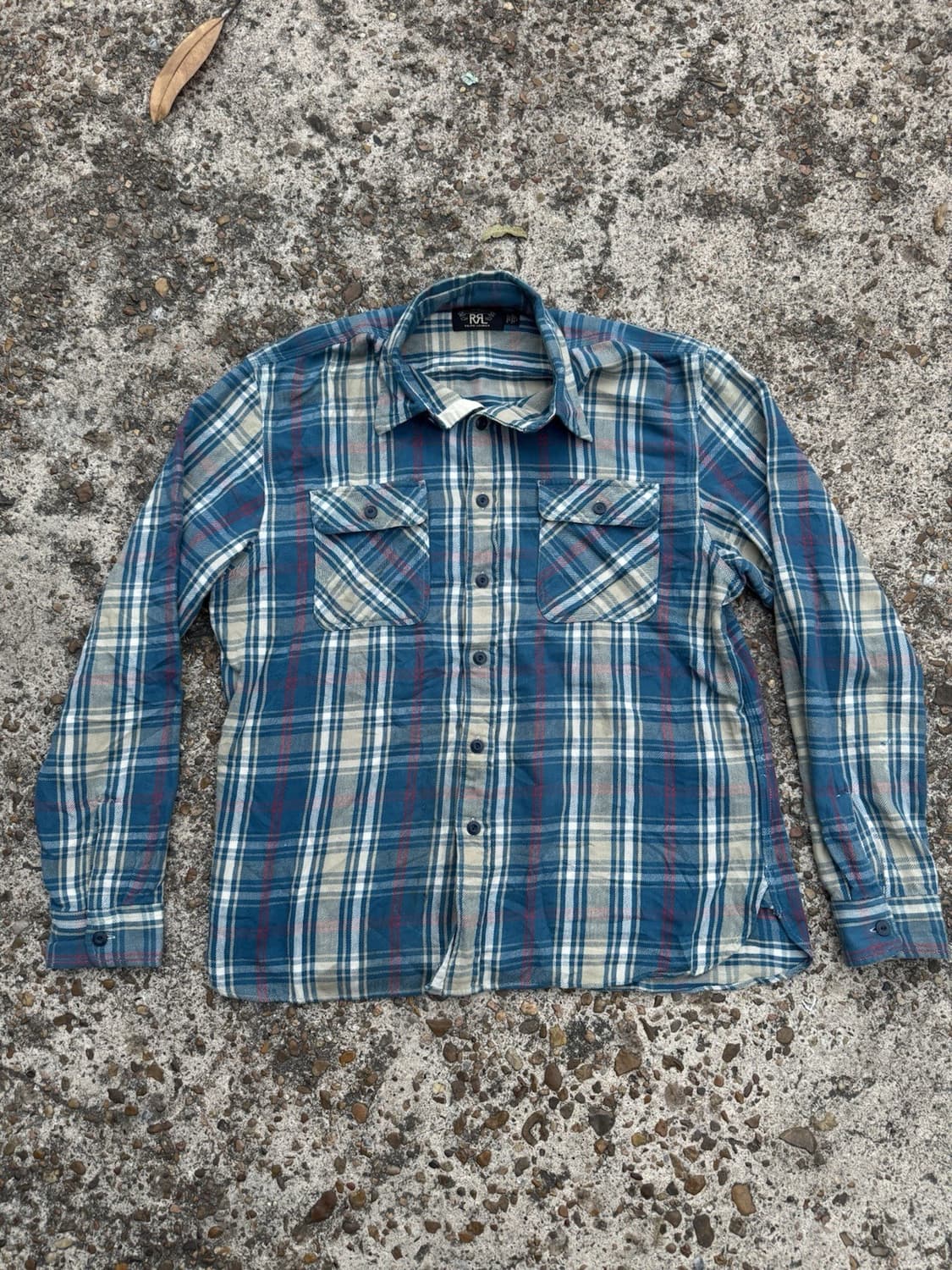 90s RRL 더블알엘 플란넬 체크 셔츠 상품이미지1