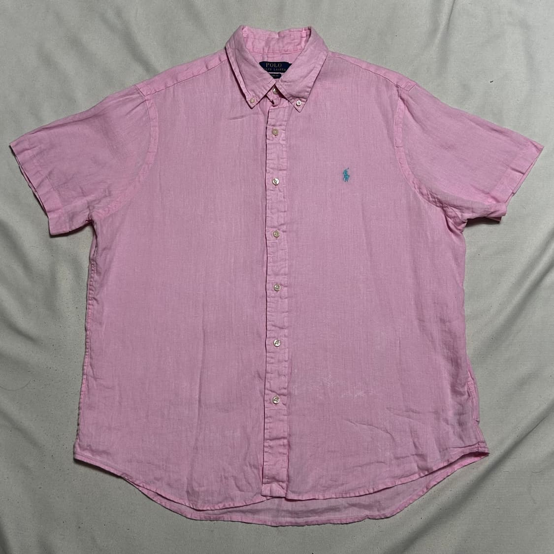 XL 폴로랄프로렌 클래식핏 핑크 반팔 셔츠 상품이미지2