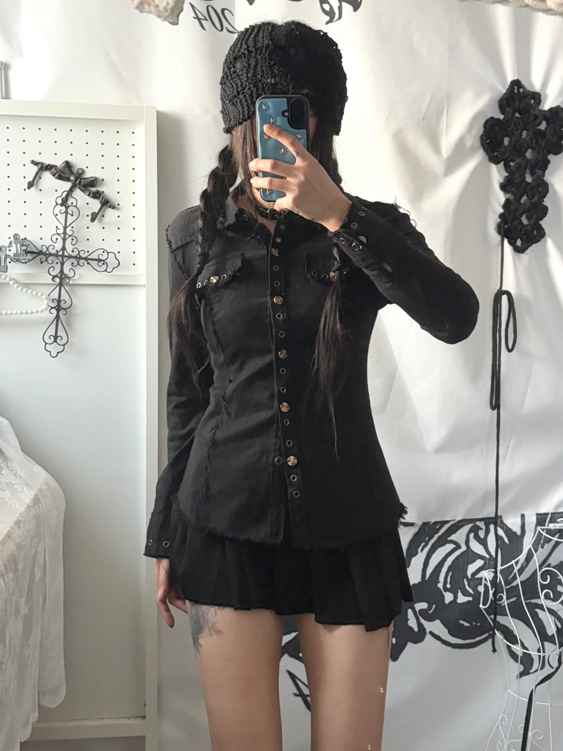 • black spandex grunge shirt 상품이미지2