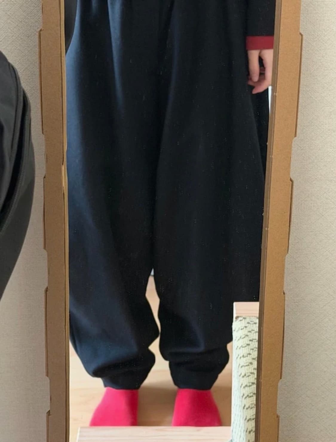 L) 꼼데가르송 블랙 플란넬 팬츠 블랙 상품이미지3