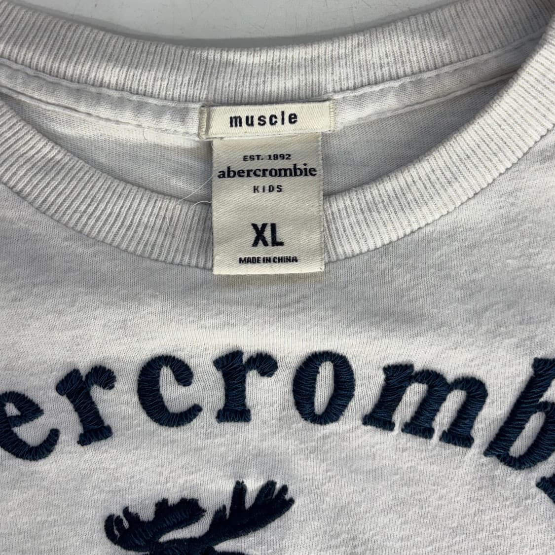 아베크롬비 머슬핏 자수 반팔 티셔츠 상품이미지3
