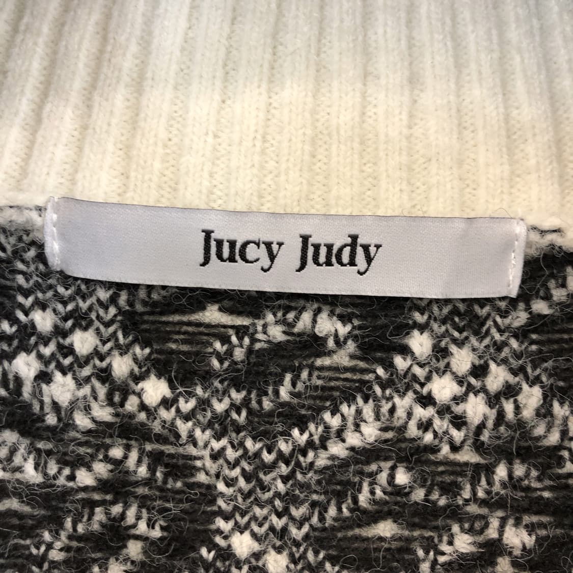 쥬시쥬디 더블하트 패턴 니트가디건 90  상품이미지5