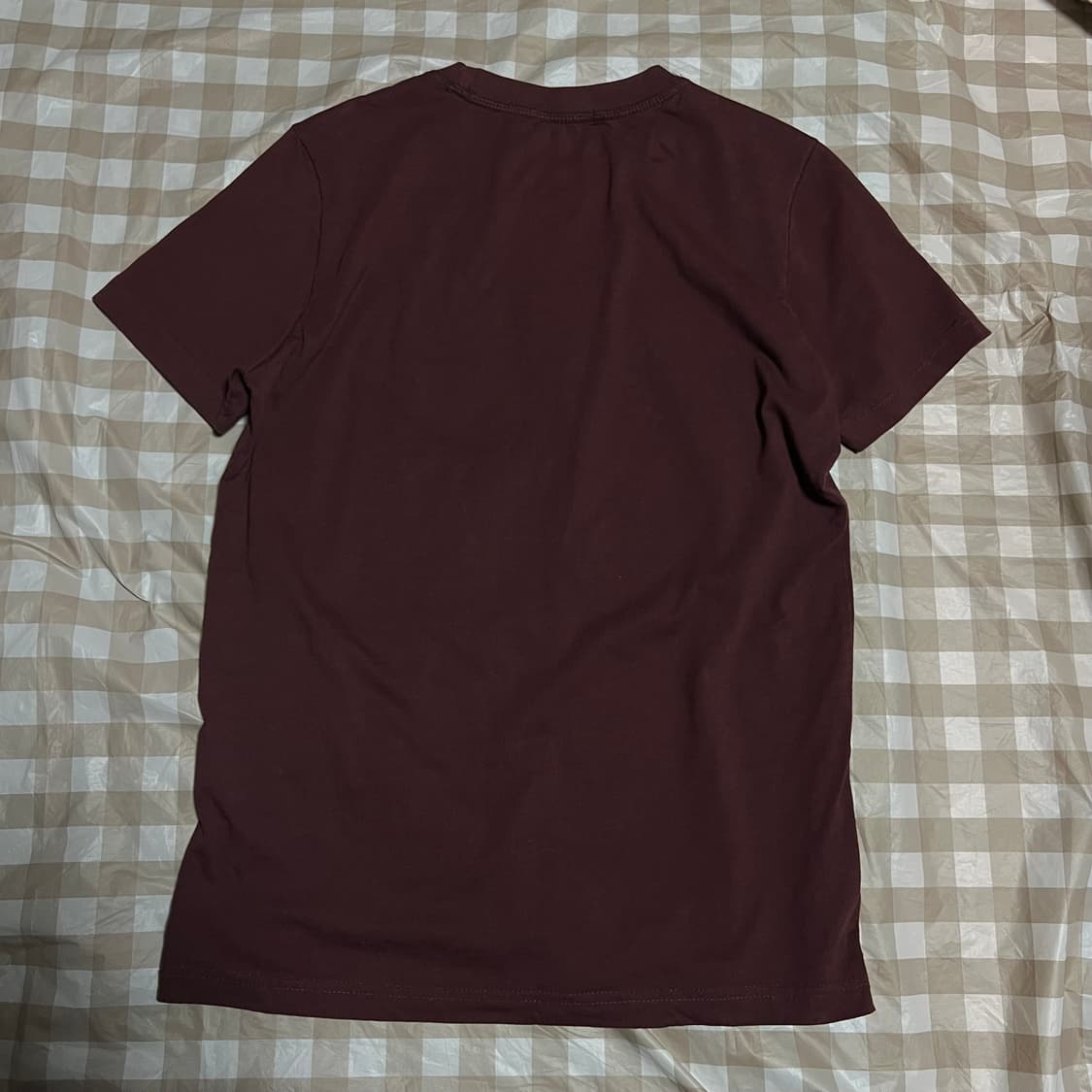 버커루 해골 프린팅 반팔 L 빈티지 스컬 반팔티 버건디 상품이미지3