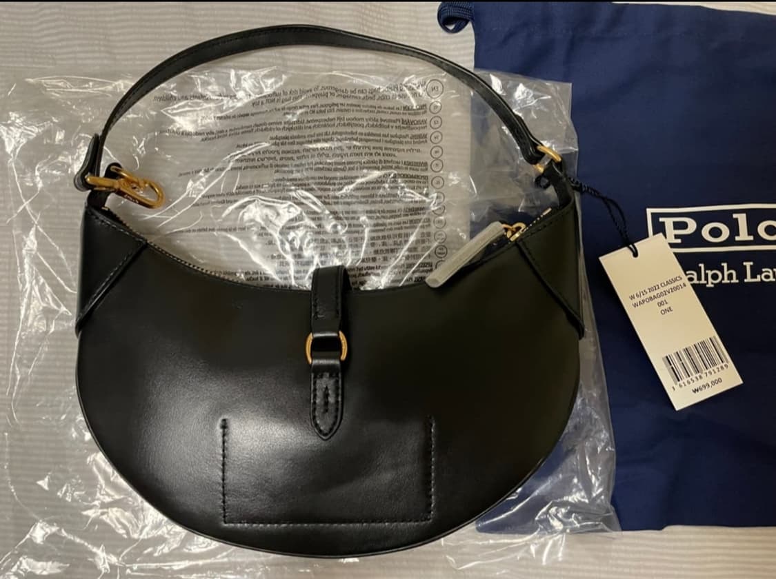 폴로ID카프스킨 미니숄더백 블랙 상품이미지3