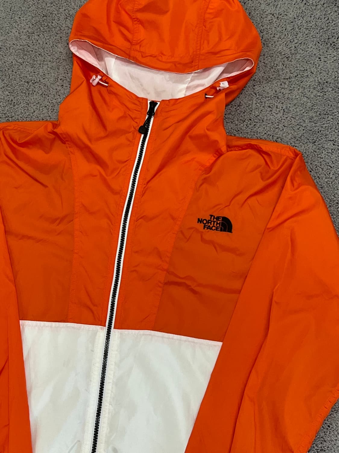(L) 노스페이스 우븐 바람막이 화이트/오렌지 상품이미지2