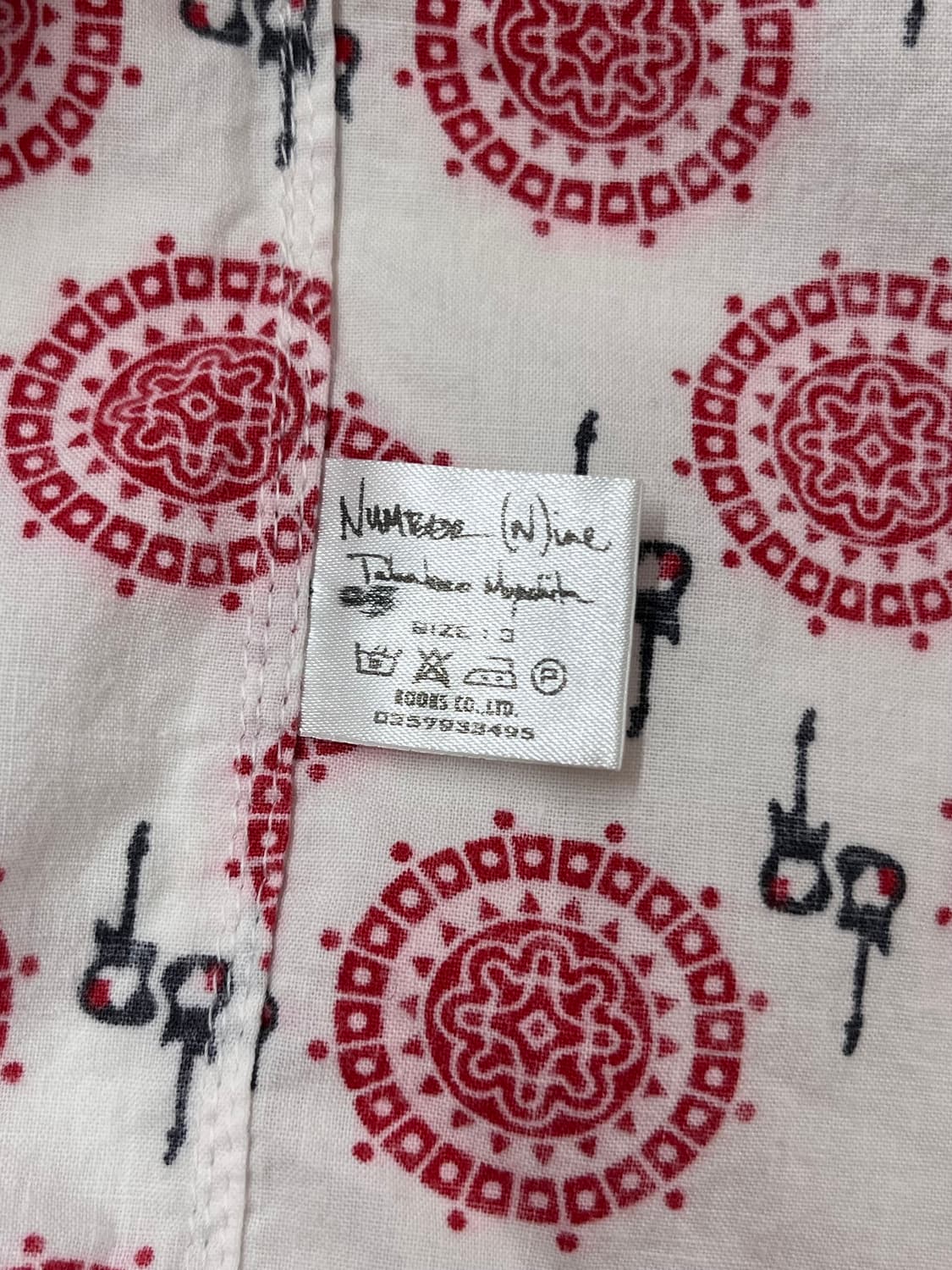 넘버나인 03ss/aw 커트코베인 기타 셔츠 상품이미지7