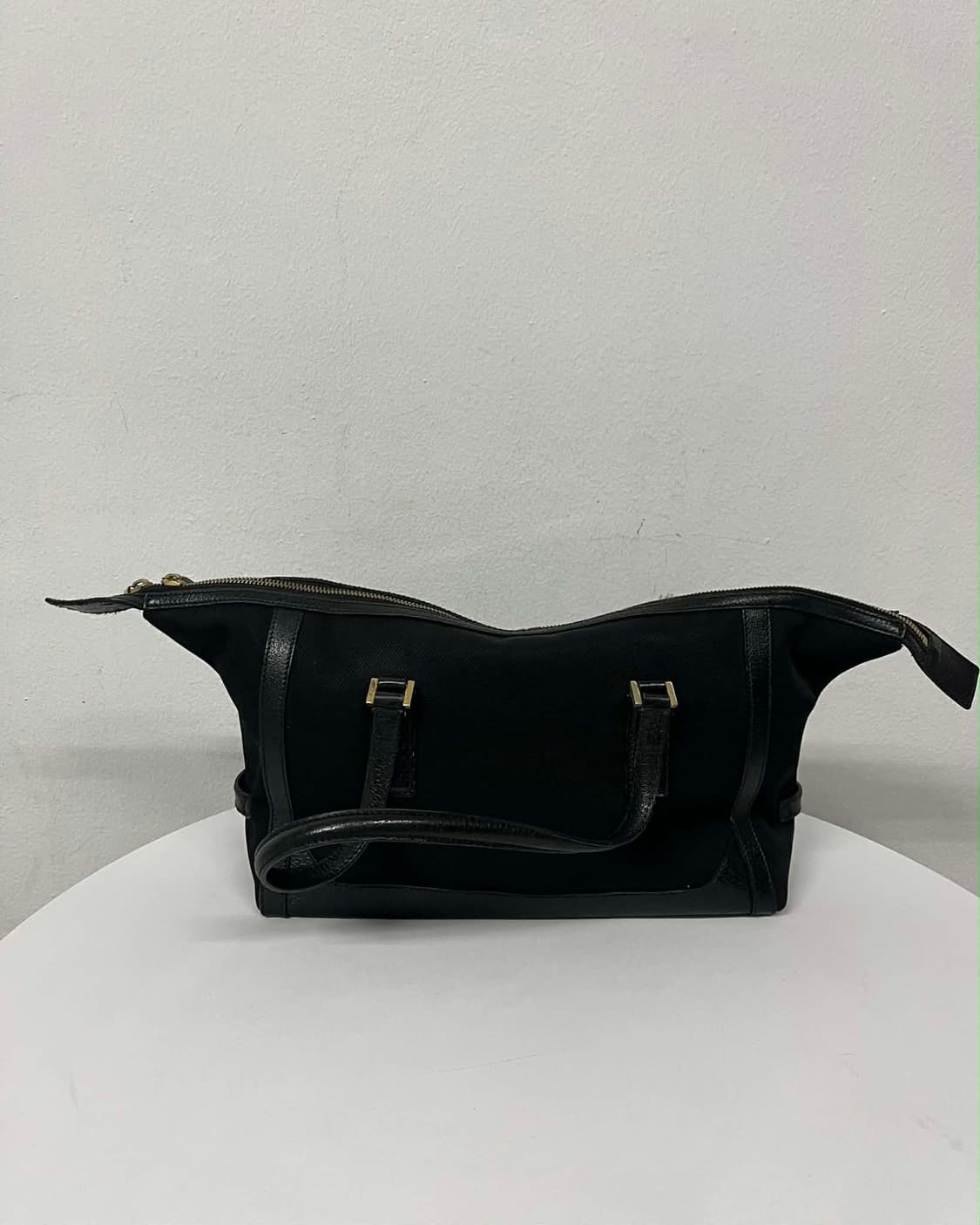 살바토레 페라가모 캔버스 가죽 트림 핸드백 숄더 겸 토트백 상품이미지4