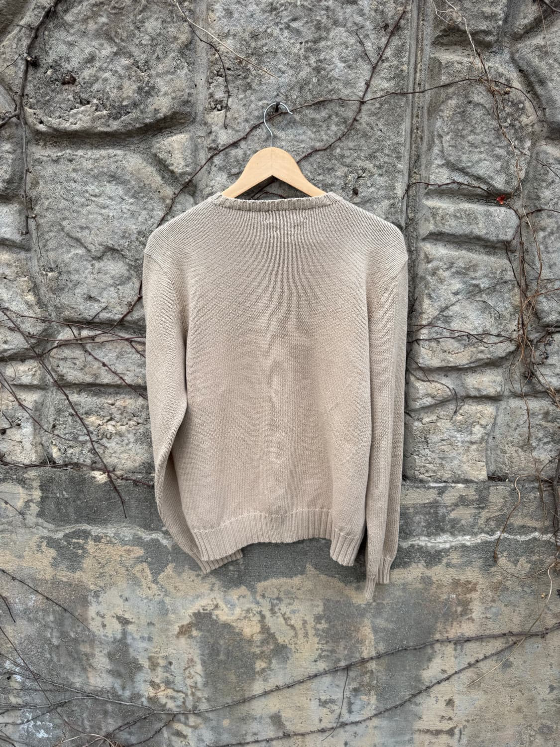 폴로 랄프로렌 빈티지 코튼 니트 베이지 m 상품이미지2