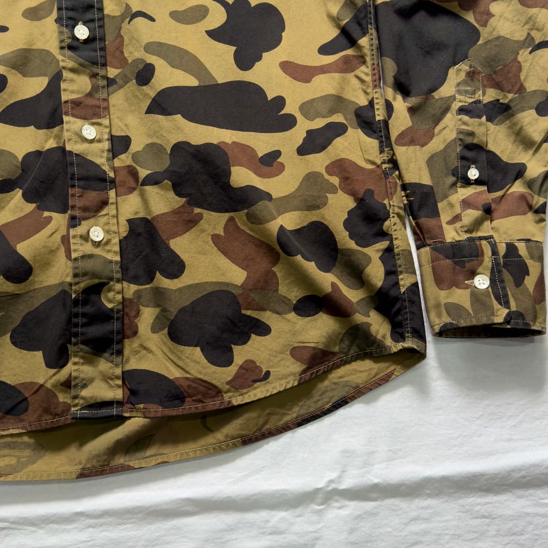 베이프 카모 사루 긴팔 셔츠 상품이미지3