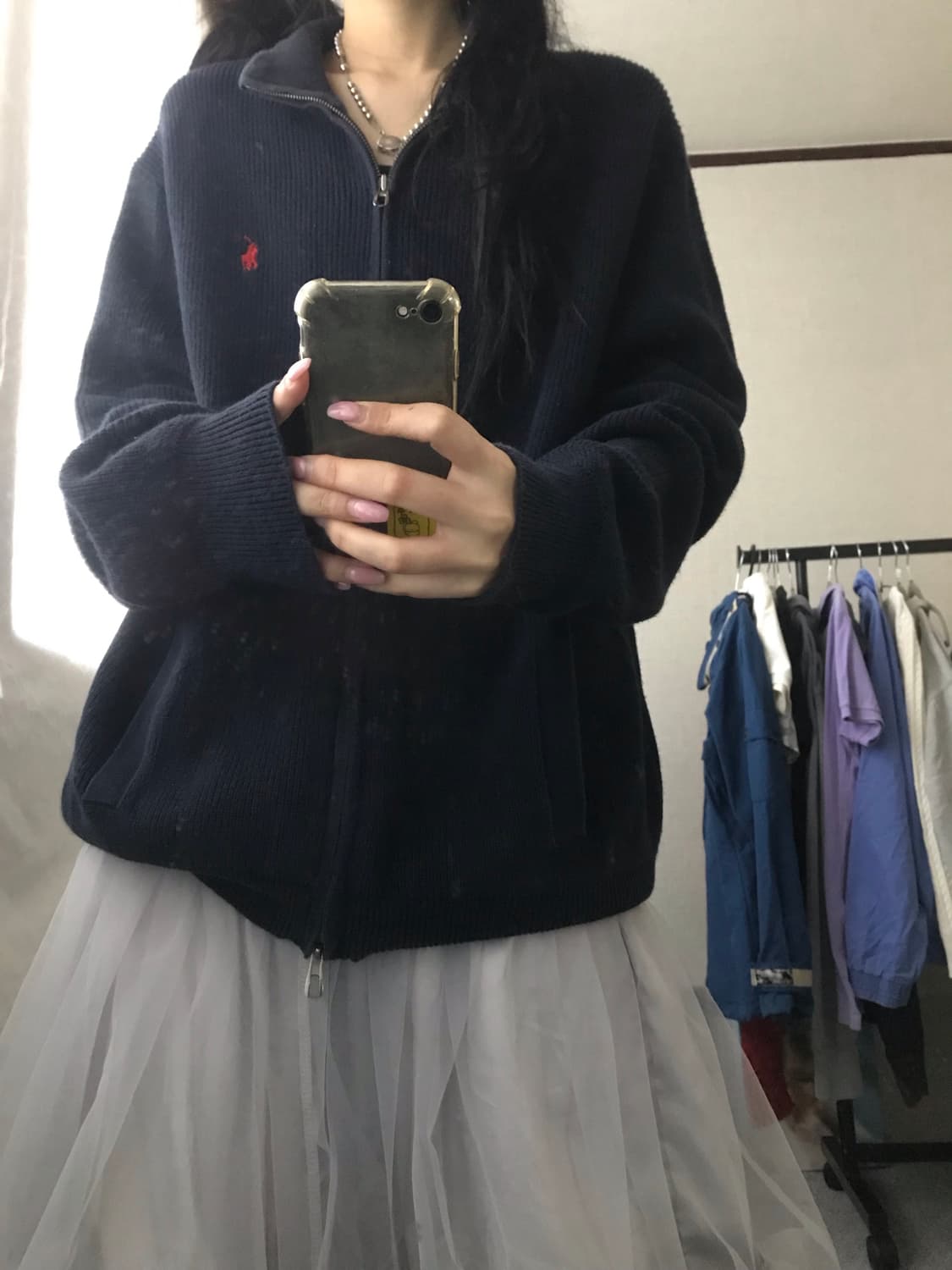 폴로 네이비 와플 집업 상품이미지6