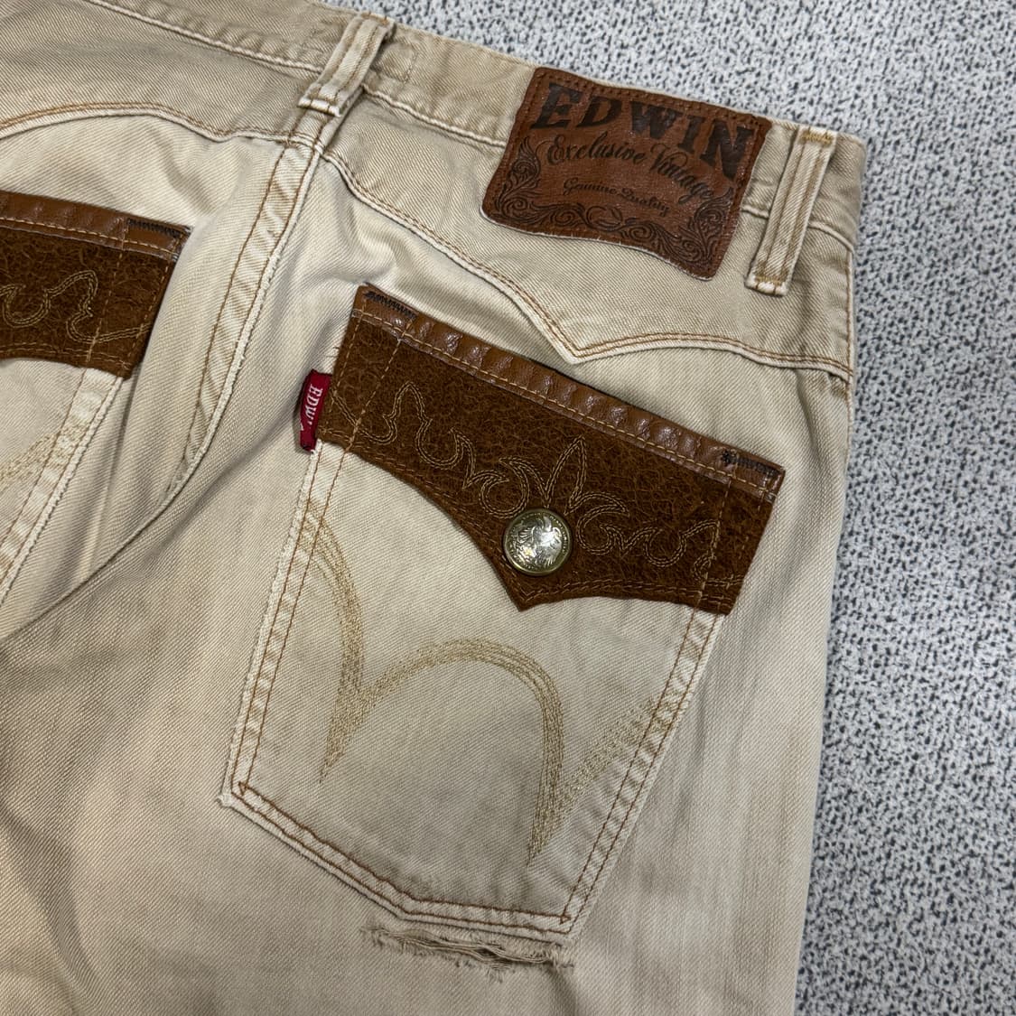 에드윈 웨스턴 디테일 데님 베이지 30 상품이미지4