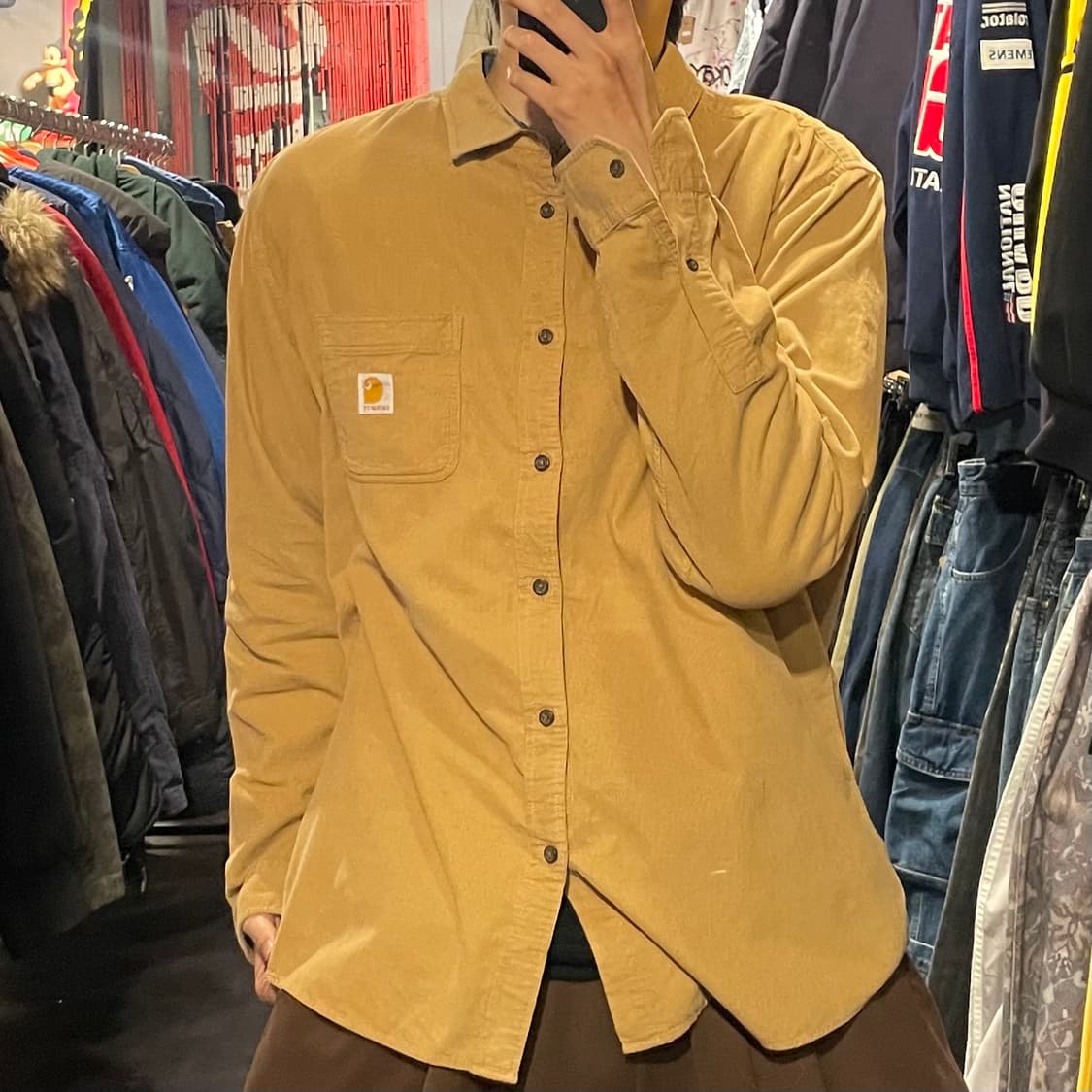 [IM] carhartt 칼하트 베이지 코듀로이 셔츠 상품이미지2