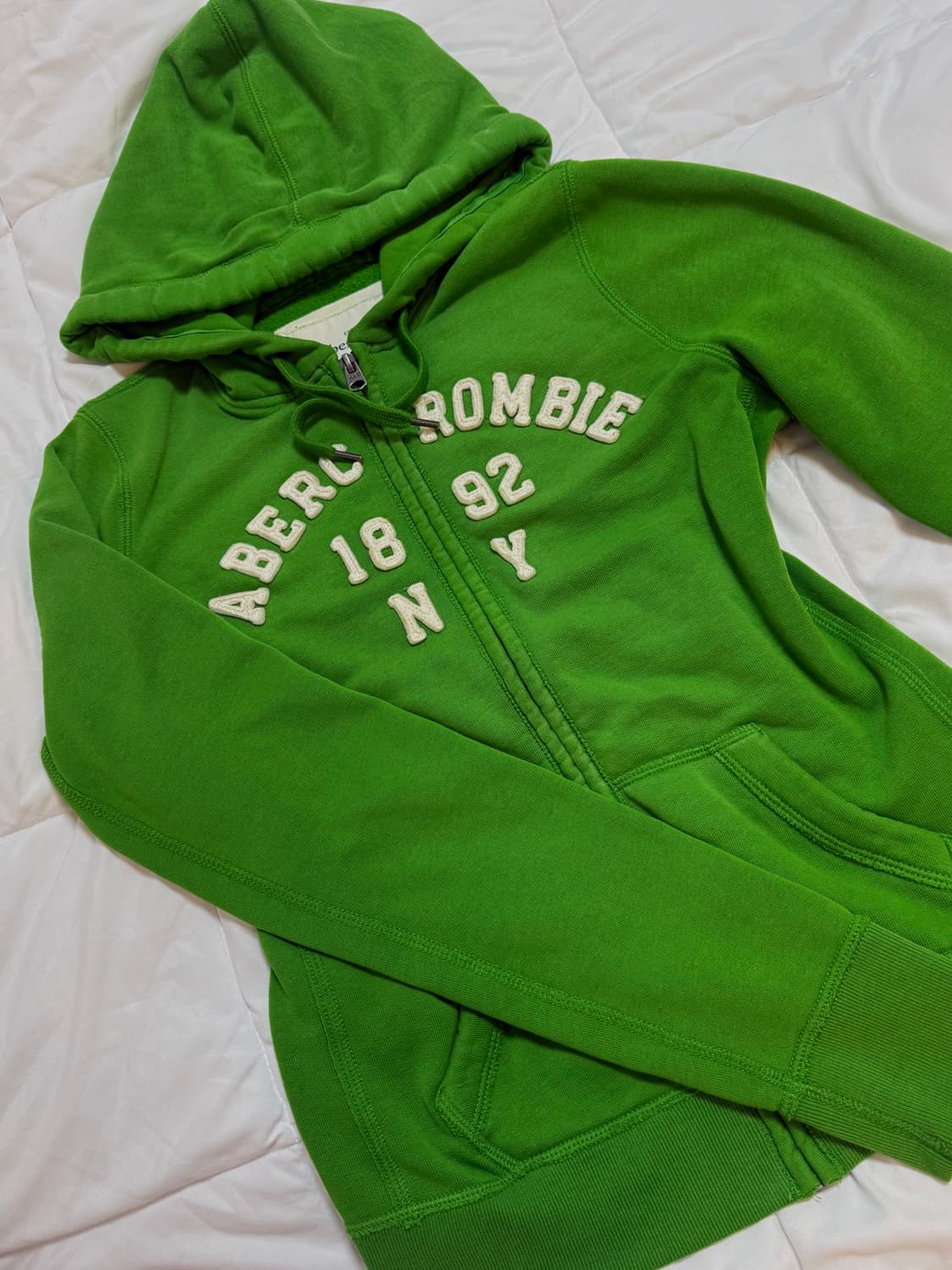 아베크롬비 연두색 희귀 후드집업 상품이미지1