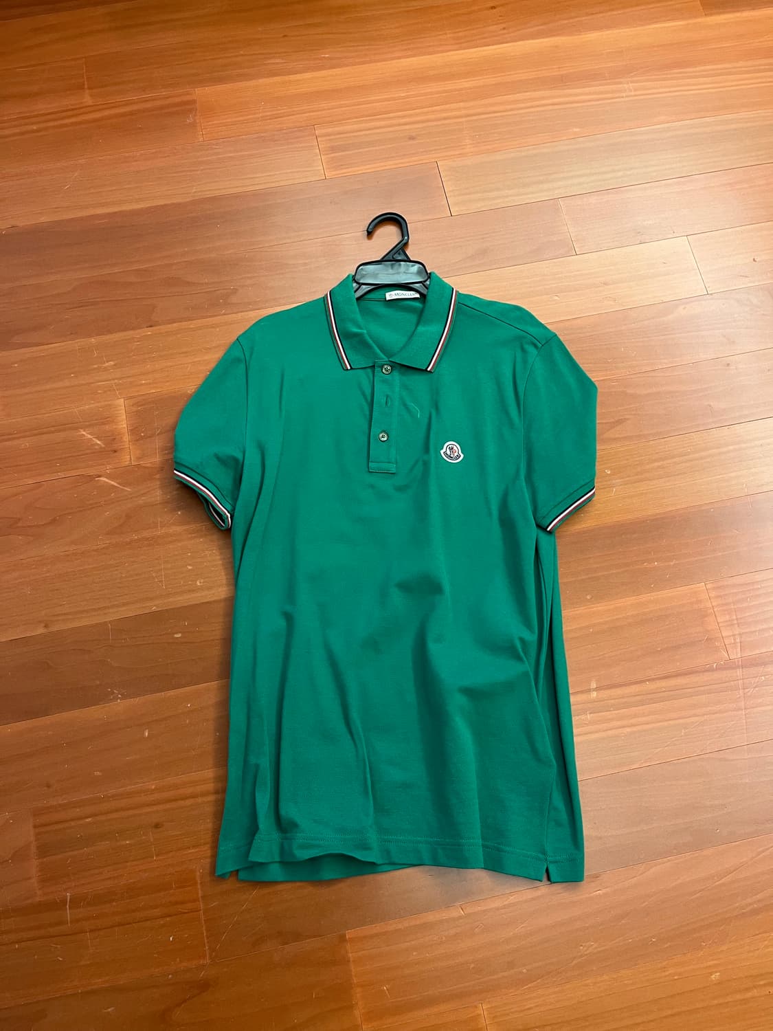 몽클레어 카라 반팔티 그린  상품이미지1