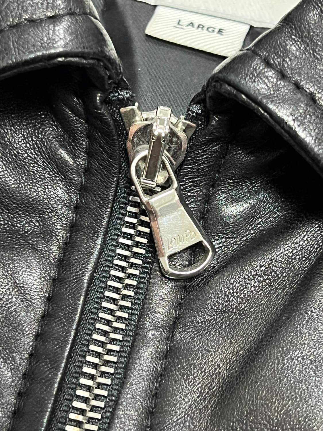 택포30) 홀리선 캐피탈 레더 자켓 L 베지터블 양가죽 상품이미지3