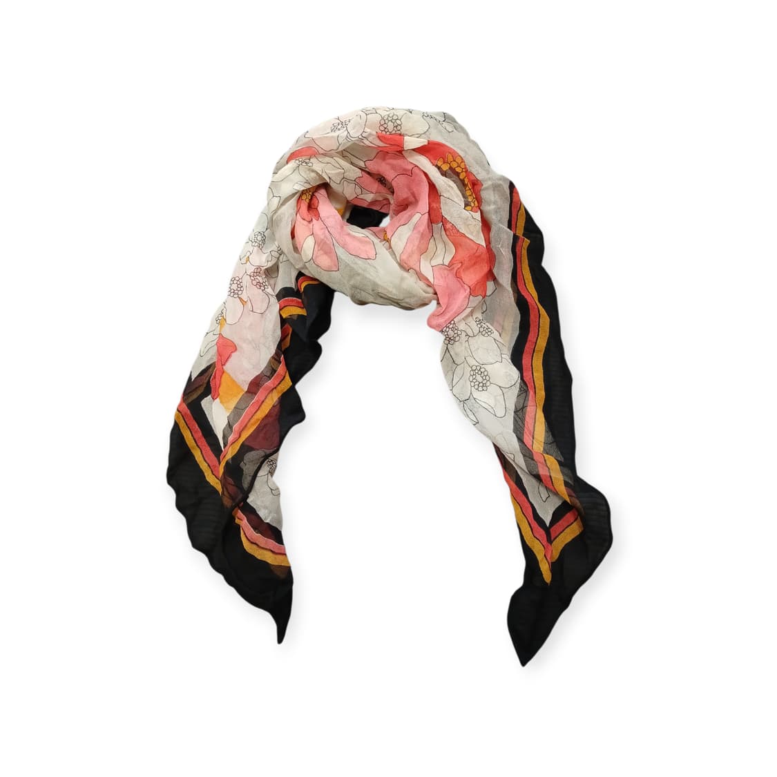 빈티지 플라워 실크 스카프 상품이미지1