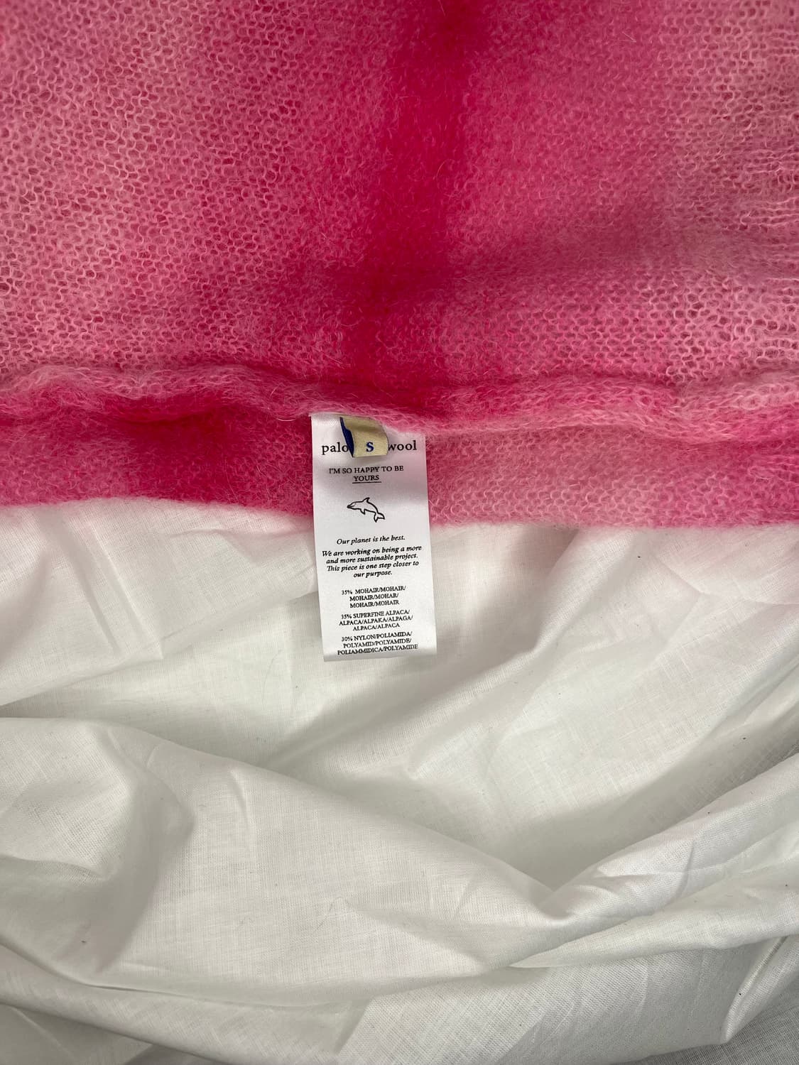 팔로마 울 핑크 그라데이션 모헤어 니트 베스트 상품이미지4