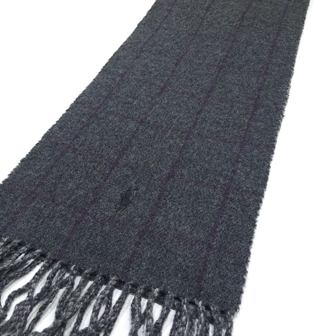 MX425 폴로 이태리판 램스울 양면 하운드투스 차콜 머플러 목도리 상품이미지3