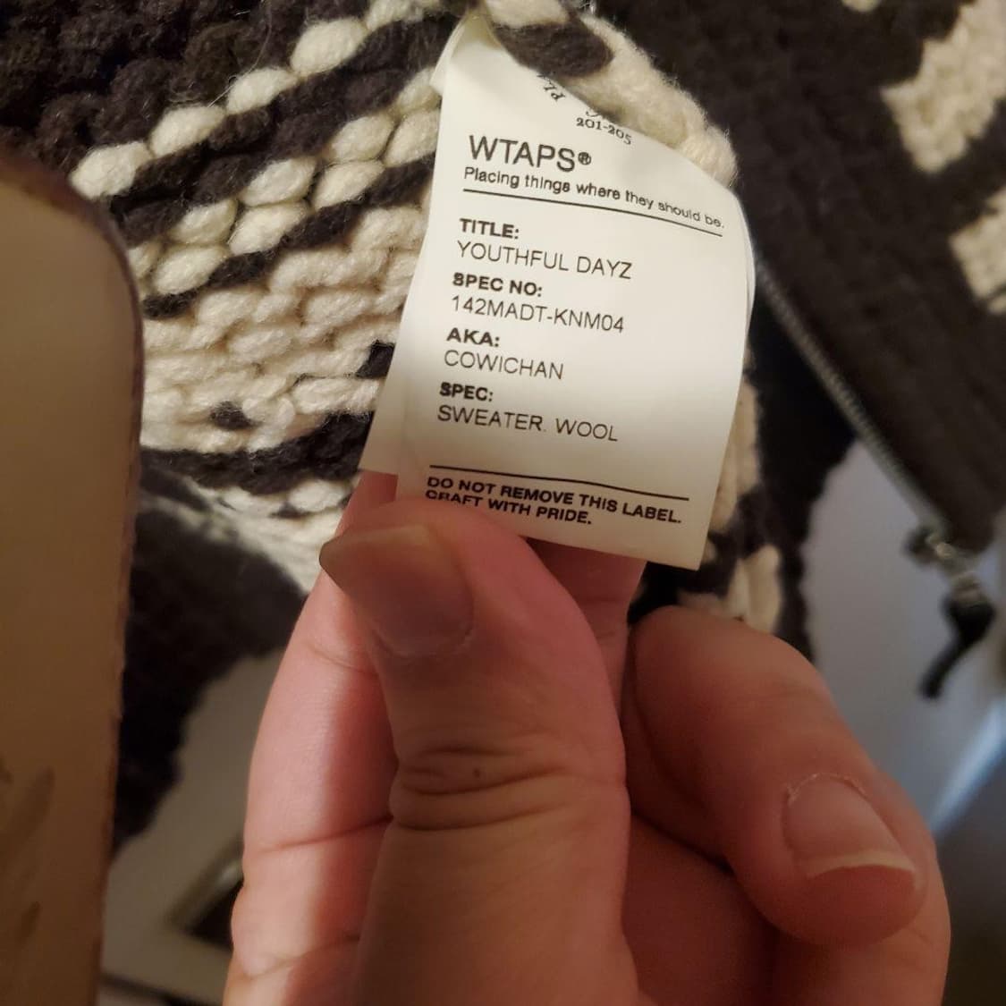 14AW WTAPS COWICHAN SWEATER 더블탭스 코위찬 상품이미지2