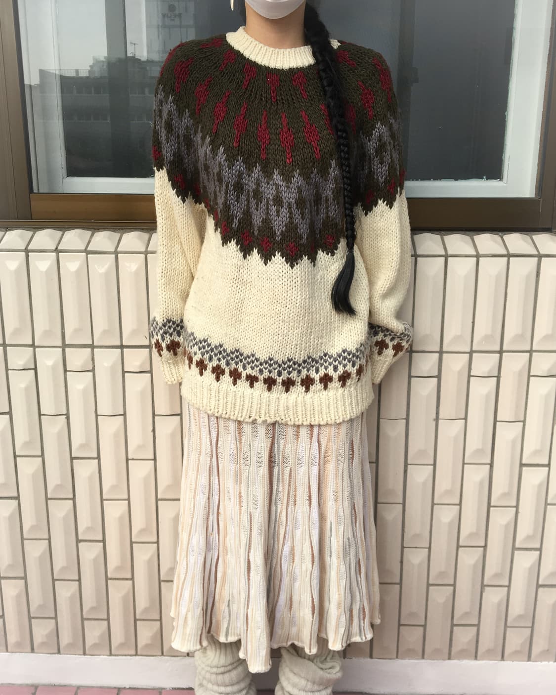 Line detail pleats knit skirt 상품이미지6