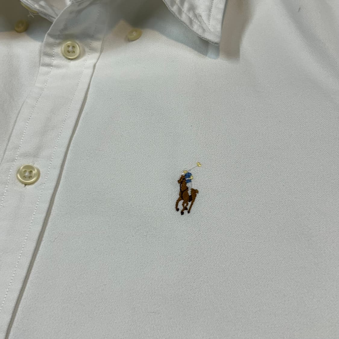 S) 폴로 랄프로렌 클래식 화이트 옥스포드 셔츠 커스텀핏 W35 상품이미지4