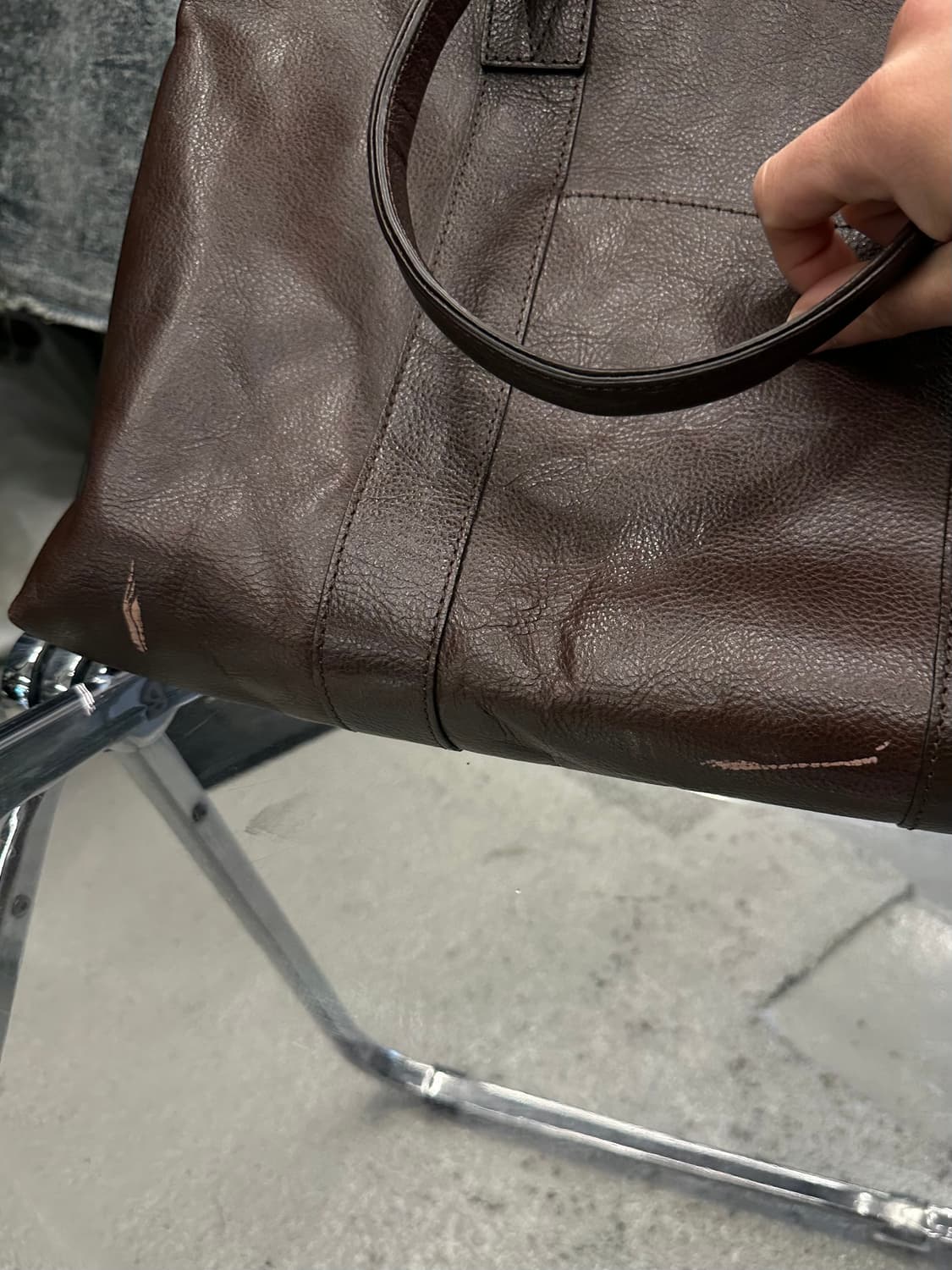 brown leather shoulder bag 상품이미지7
