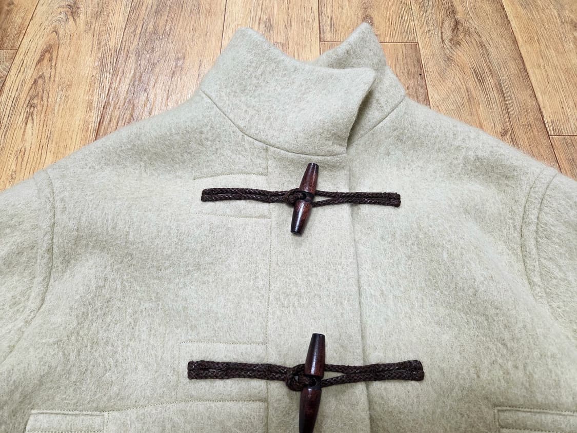 리파인드902(REFINED902) 헤어리 울 더플 하프코트 새상품  상품이미지7