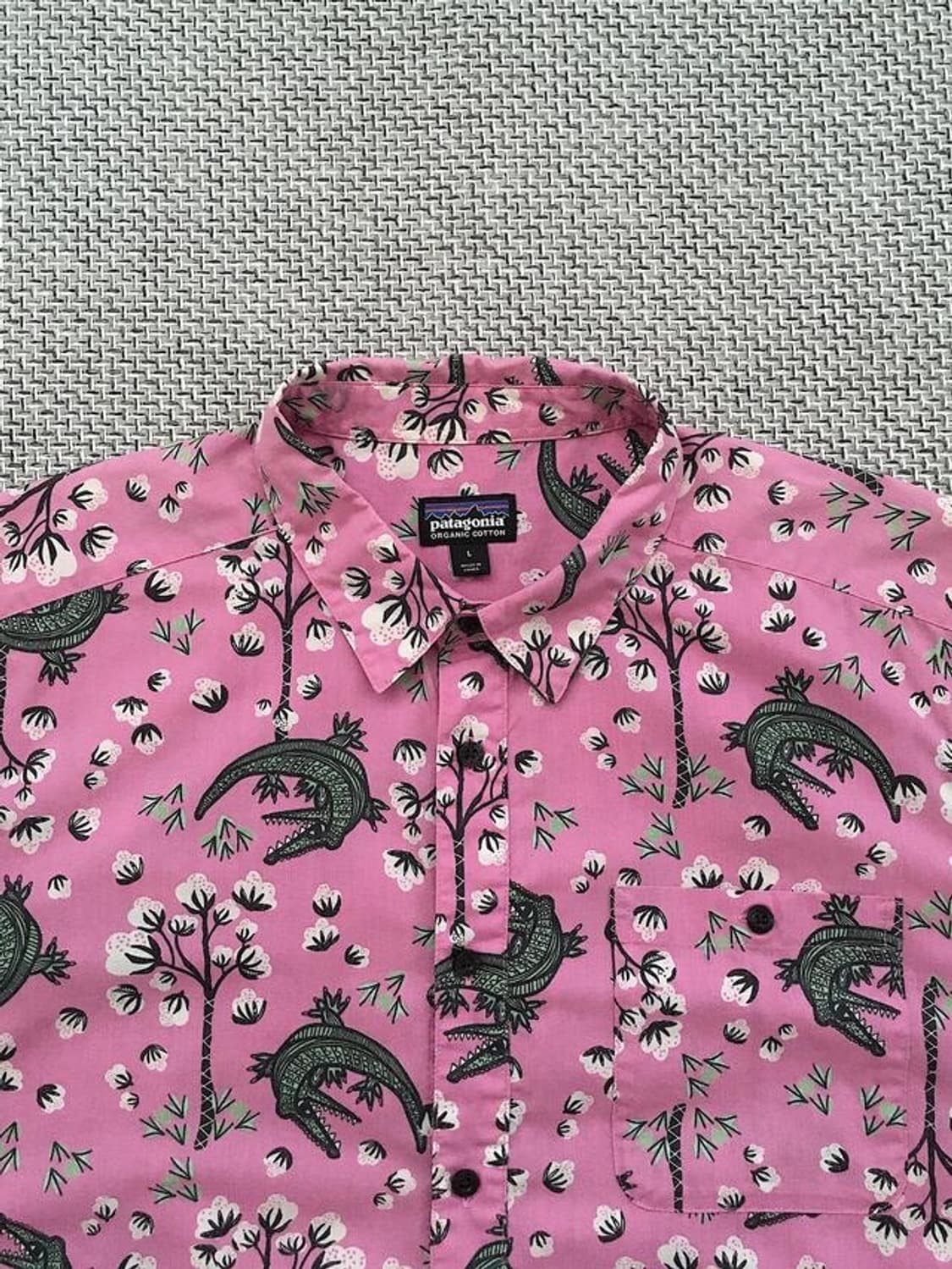 Organic cotton crocodile all-over print 상품이미지1