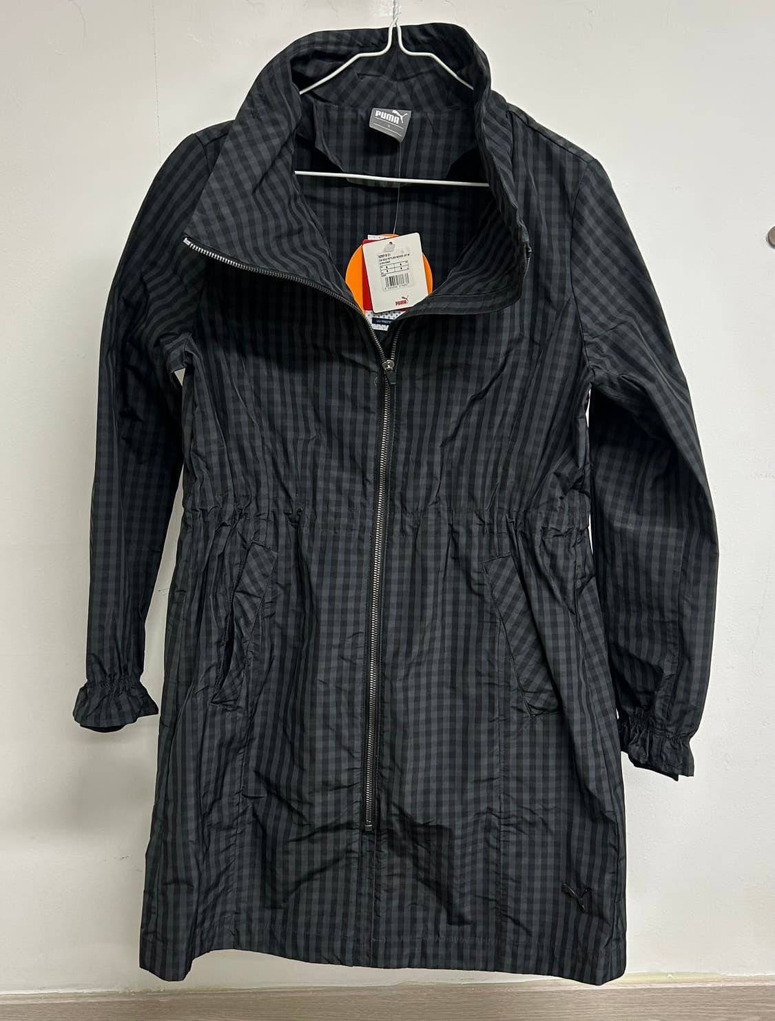 푸마 체크 롱 바람막이 자켓 S 상품이미지1