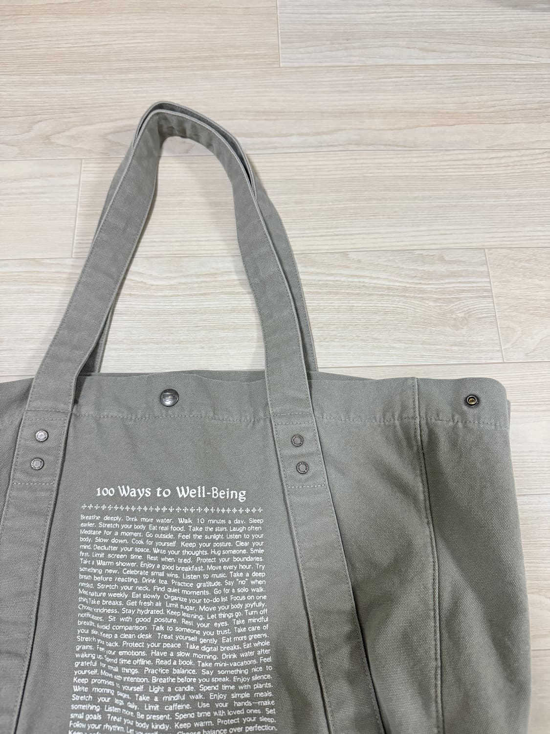 Washed Cotton Tote Bag Warm Grey 상품이미지2