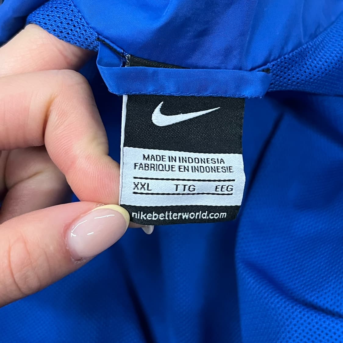 [정품/2XL] 나이키 블루 바람막이 자켓 b17 상품이미지5