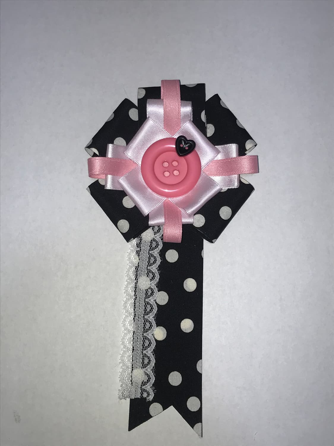 핑크&블랙 도트 로제트 상품이미지1