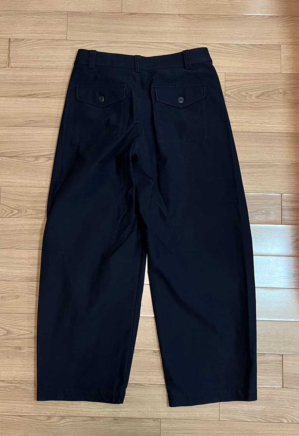 유니클로 저지 배럴레그 팬츠 네이비 L 상품이미지1