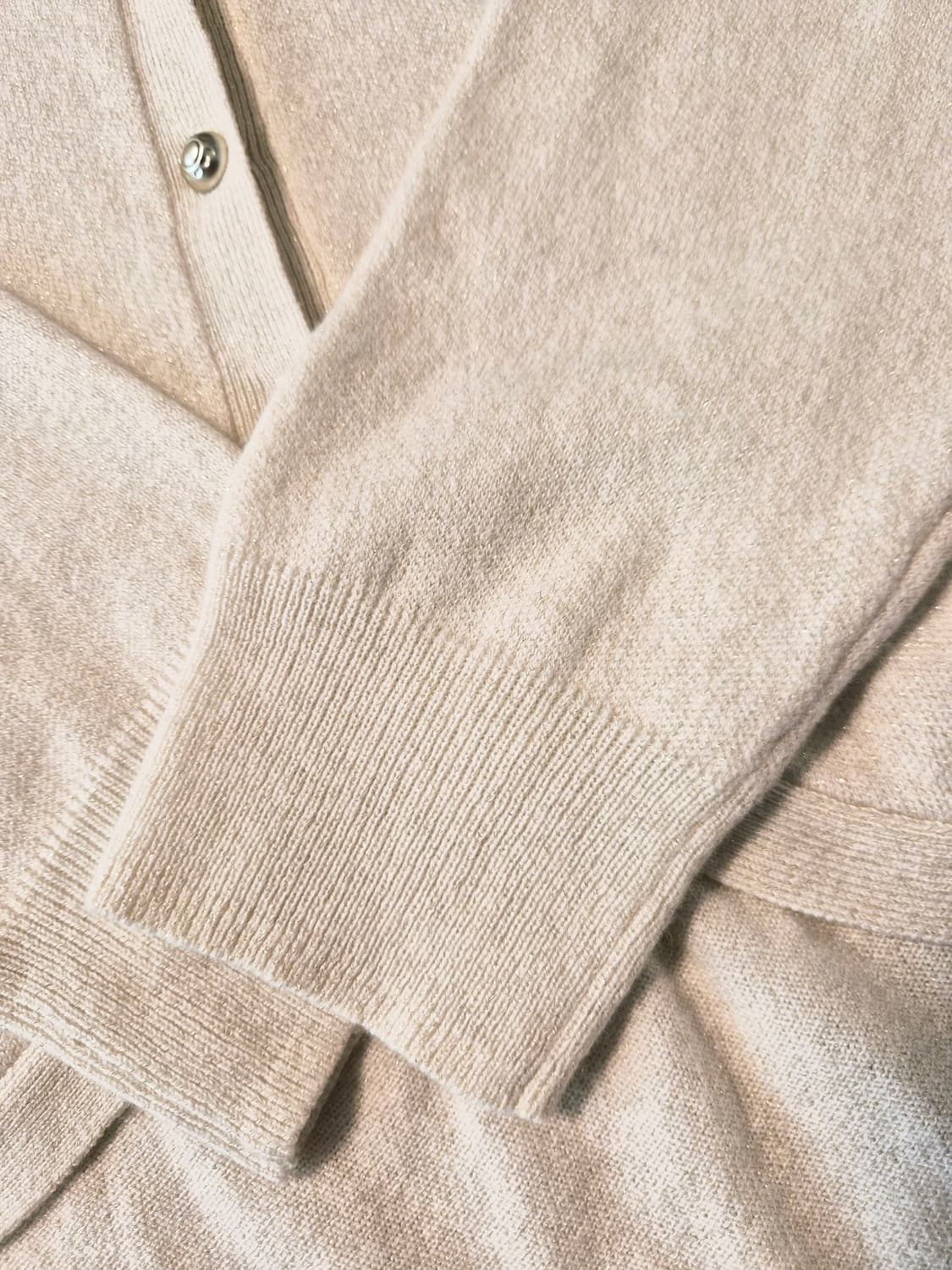 (고급소재) 이탈리아 보르고세시아 원사 캐시미어 가디건 - 아이보리 상품이미지3