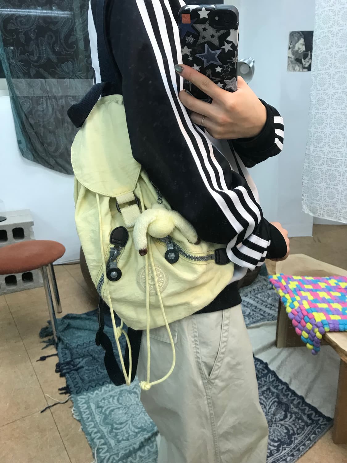 키플링 노랑색 고릴라키링 미니 백팩  상품이미지2