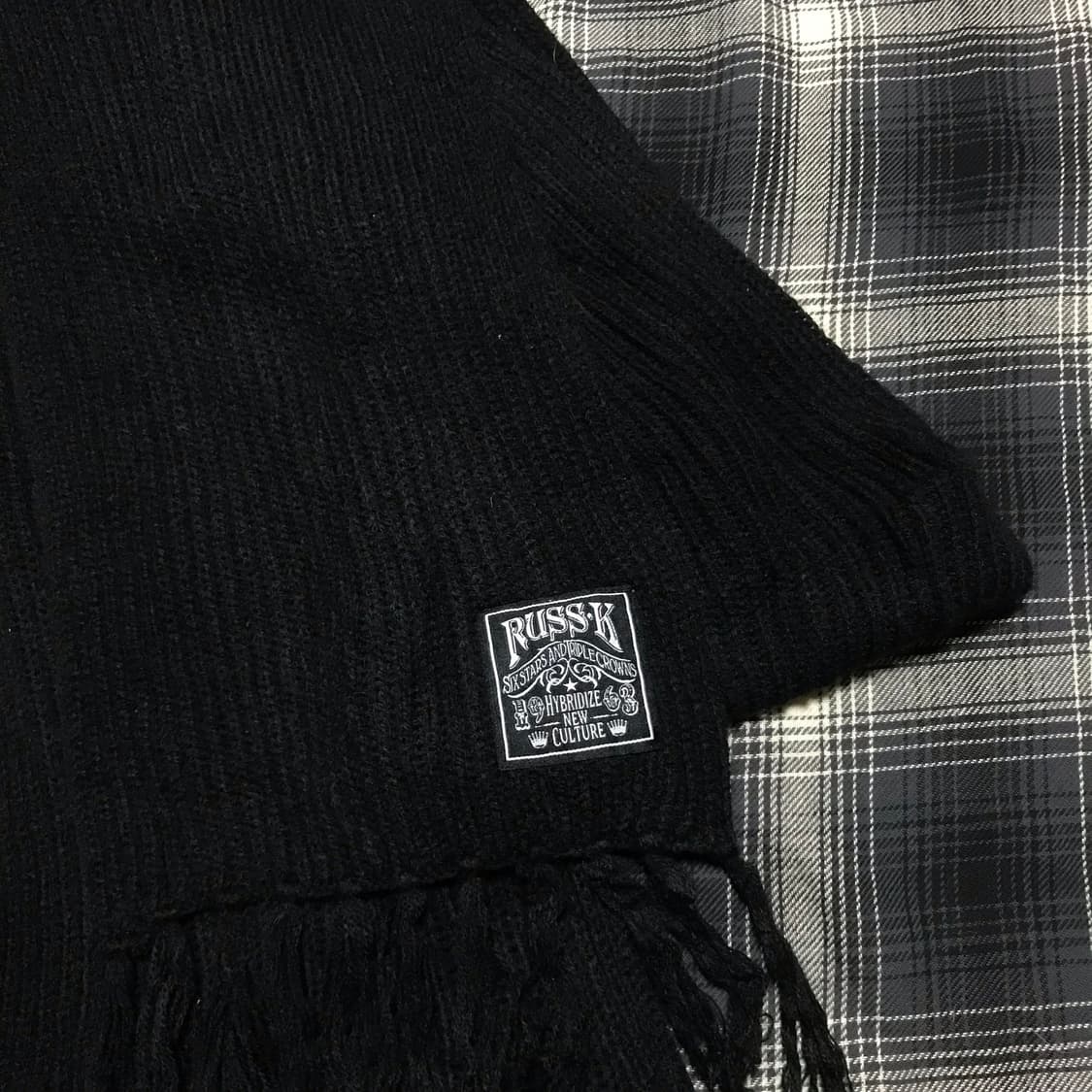 재팬 Russ k 아크릴 머플러 블랙 상품이미지2