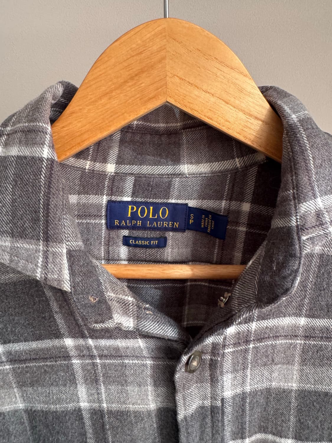 폴로 플란넨 셔츠 그레이체크 클래식핏 S 상품이미지2