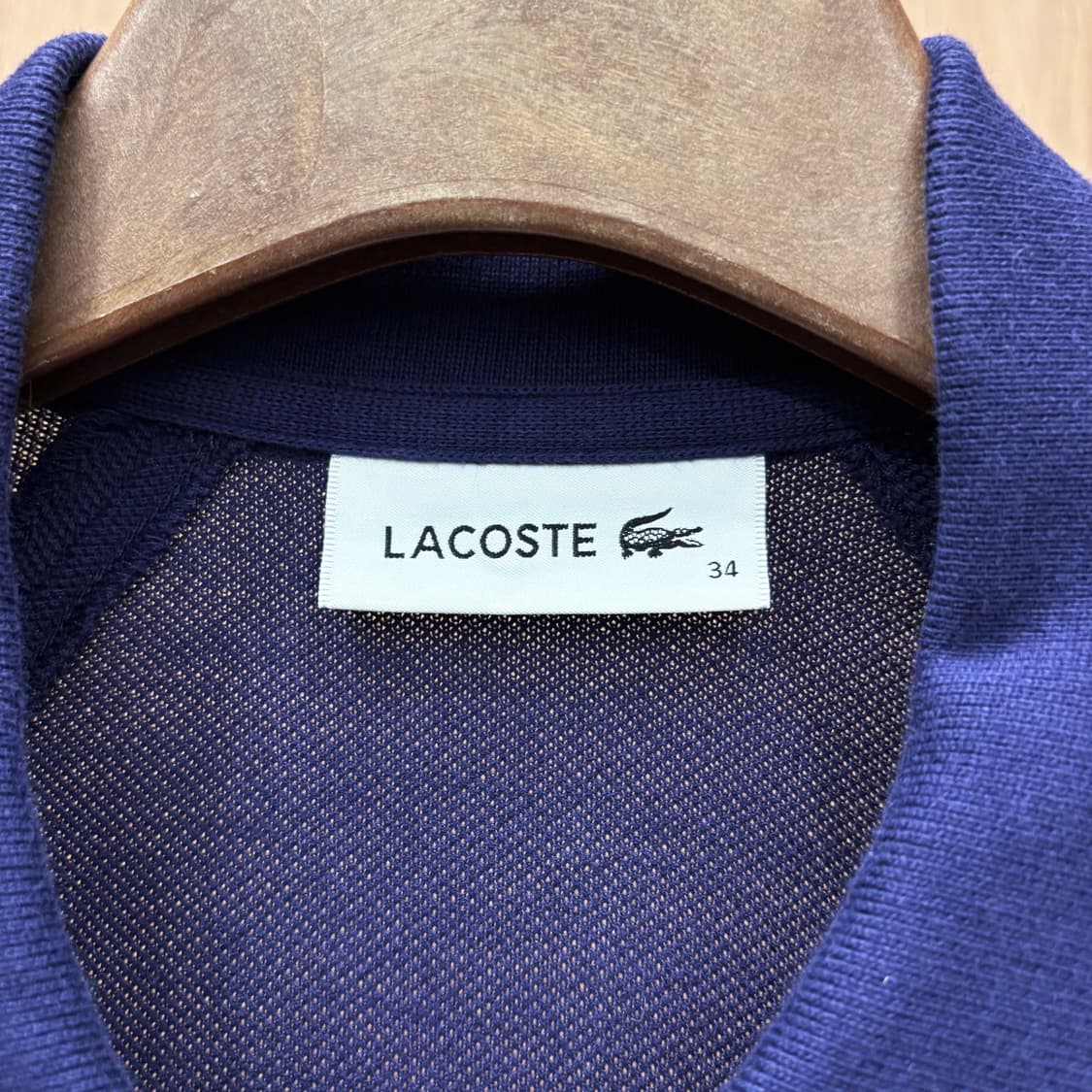 라코스테 배색 집업 카라 원피스 허리 스트링 로고 디테일 네이비 화이트 상품이미지9