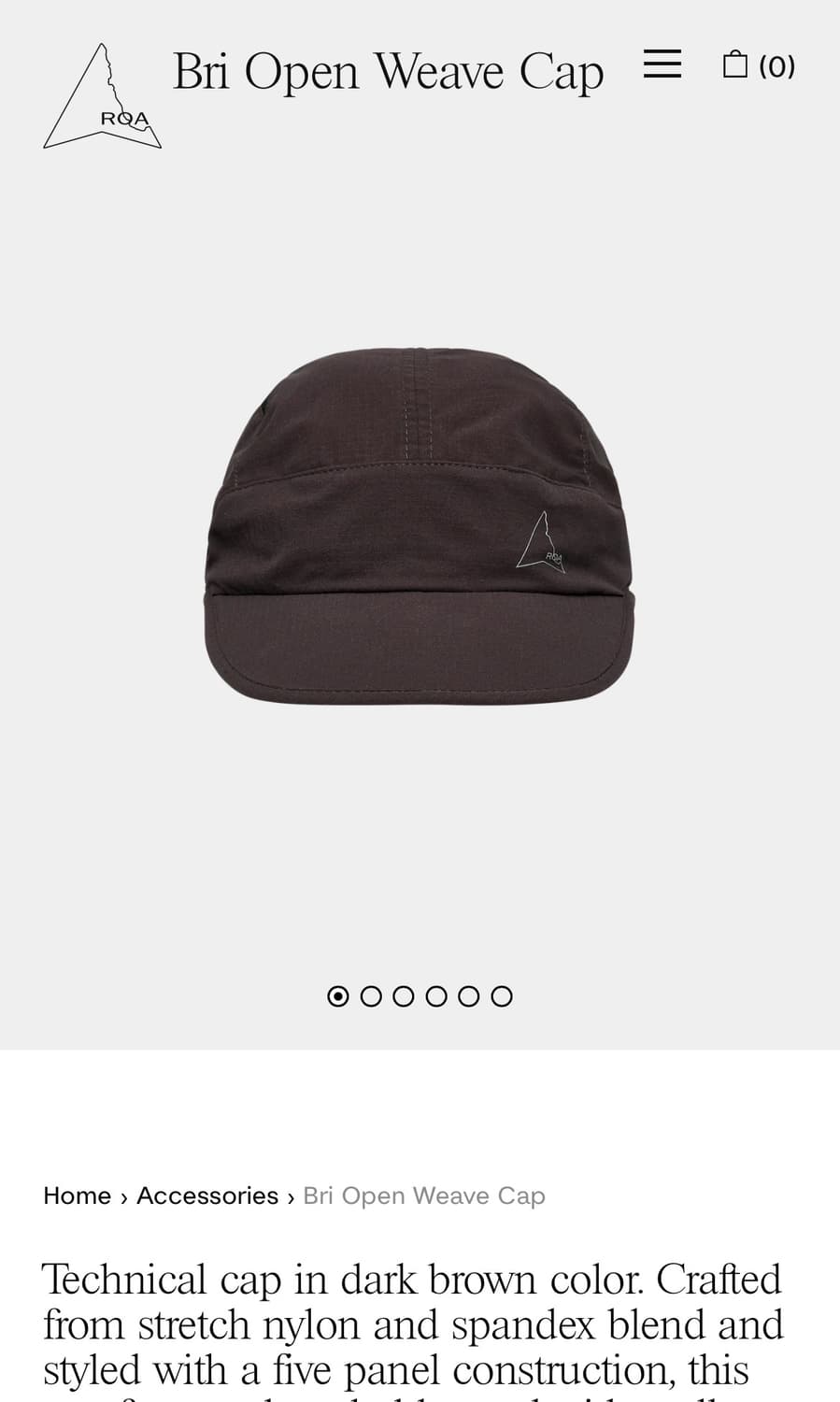 로아 하이킹 25fw Bri Open Weave Cap/모자_다크브라운 상품이미지7