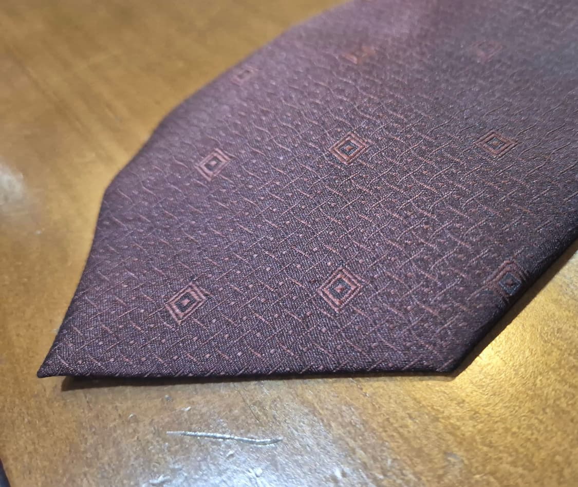 와인 브라운 텍스처 넥타이 상품이미지1