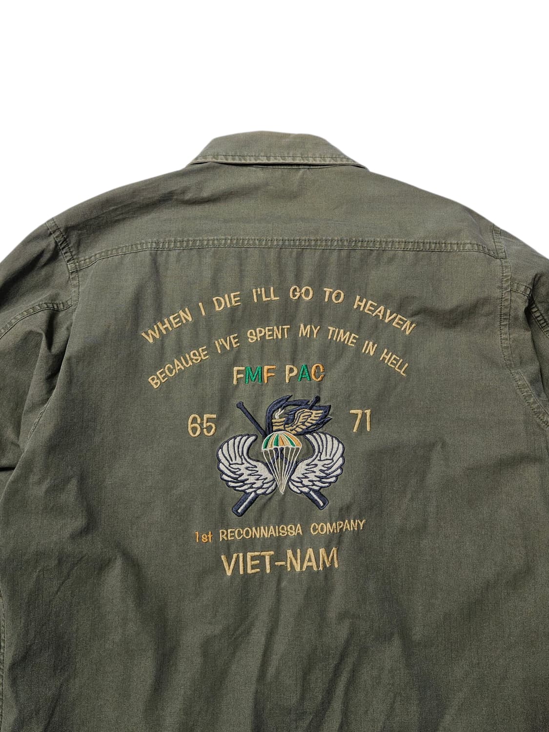 아비렉스 Avirex 정글 퍼티그 자수 베트남전 M 100 상품이미지5