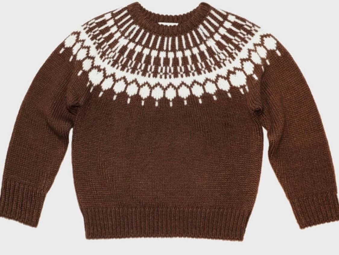 포니테일 VTG Punch Card Sweater (BROWN) 상품이미지2