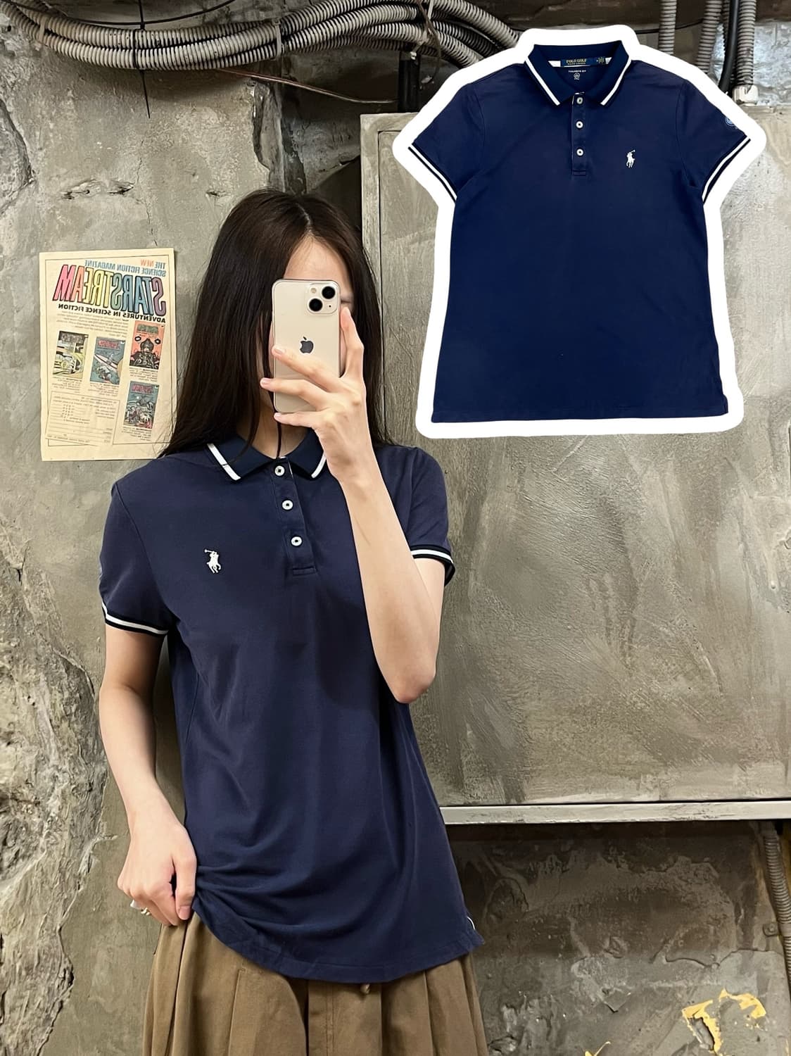폴로 랄프로렌 골프 반팔 카라티 네이비 M #csz471 상품이미지1