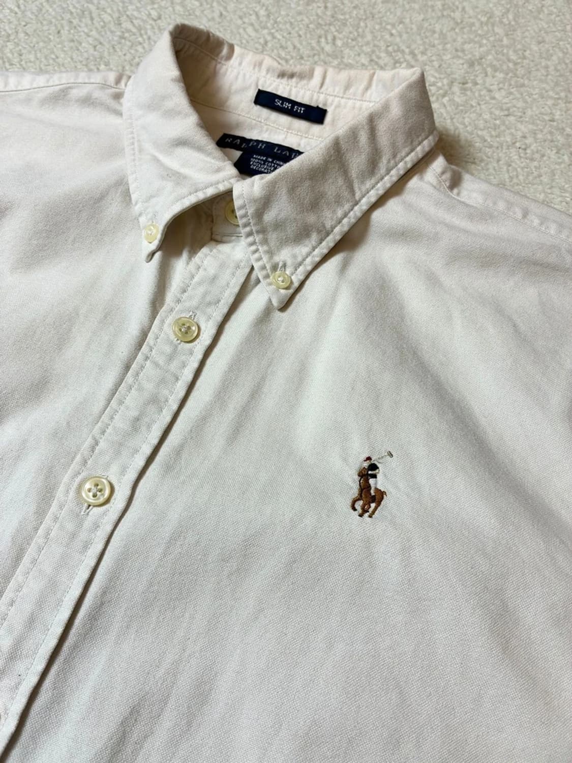 폴로 랄프로렌 옥스포드 자수 로고 화이트 셔츠 PN6982 상품이미지3