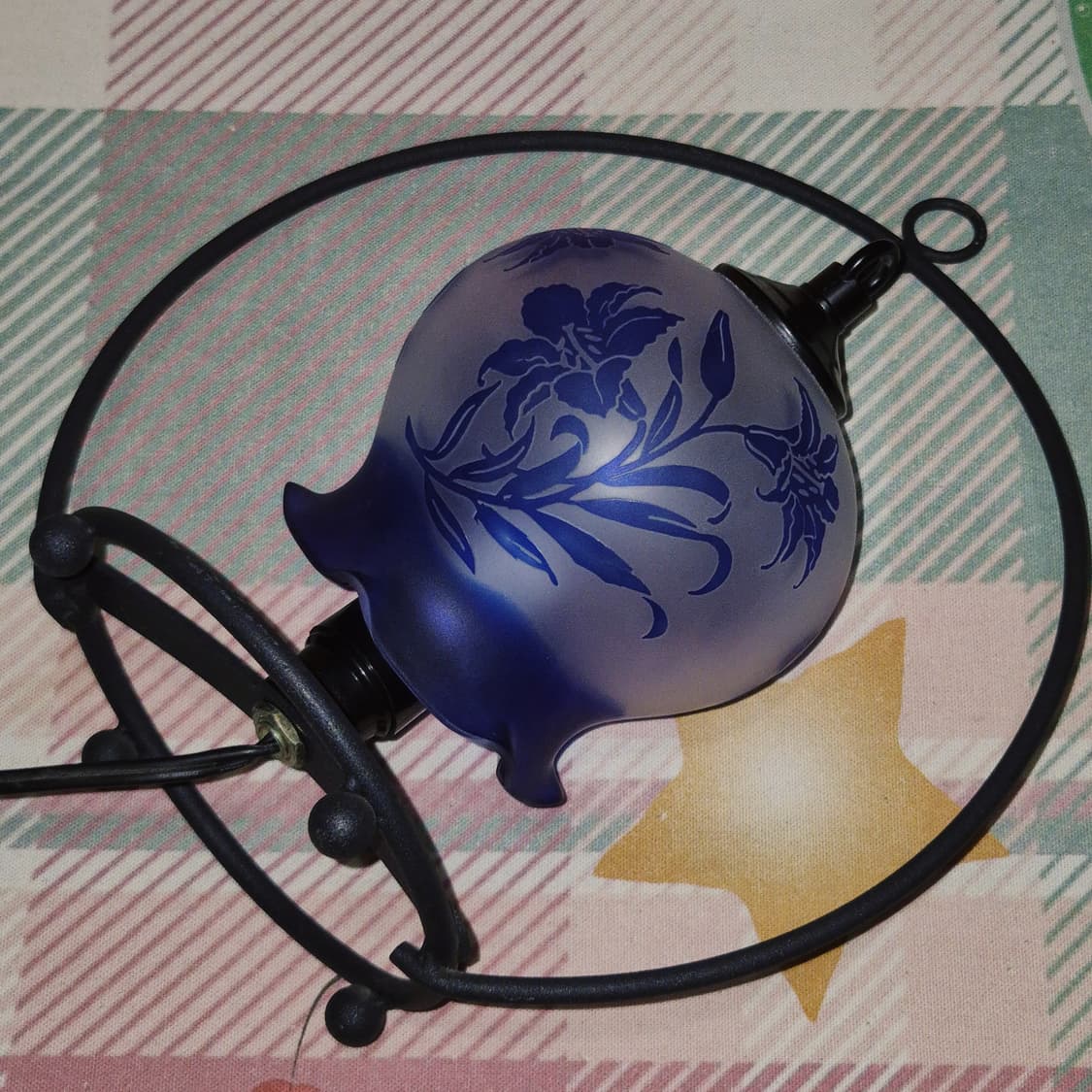 80s 오타루 샌드블라스트 난초 호롱 램프 상품이미지10