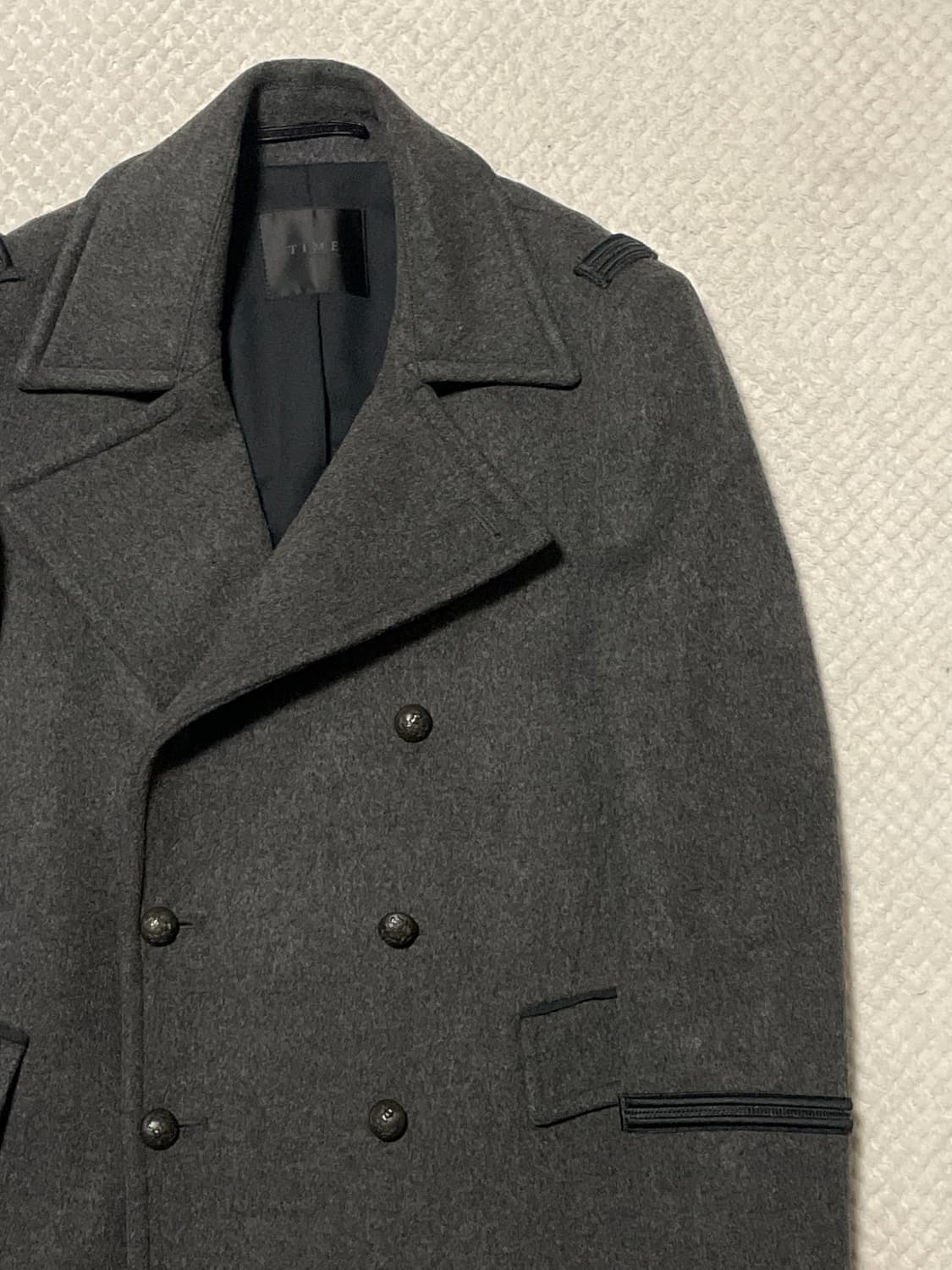 TIME HOMME 타임옴므 웨스턴 무드 양모 캐시미어 나폴레옹 코트 상품이미지4