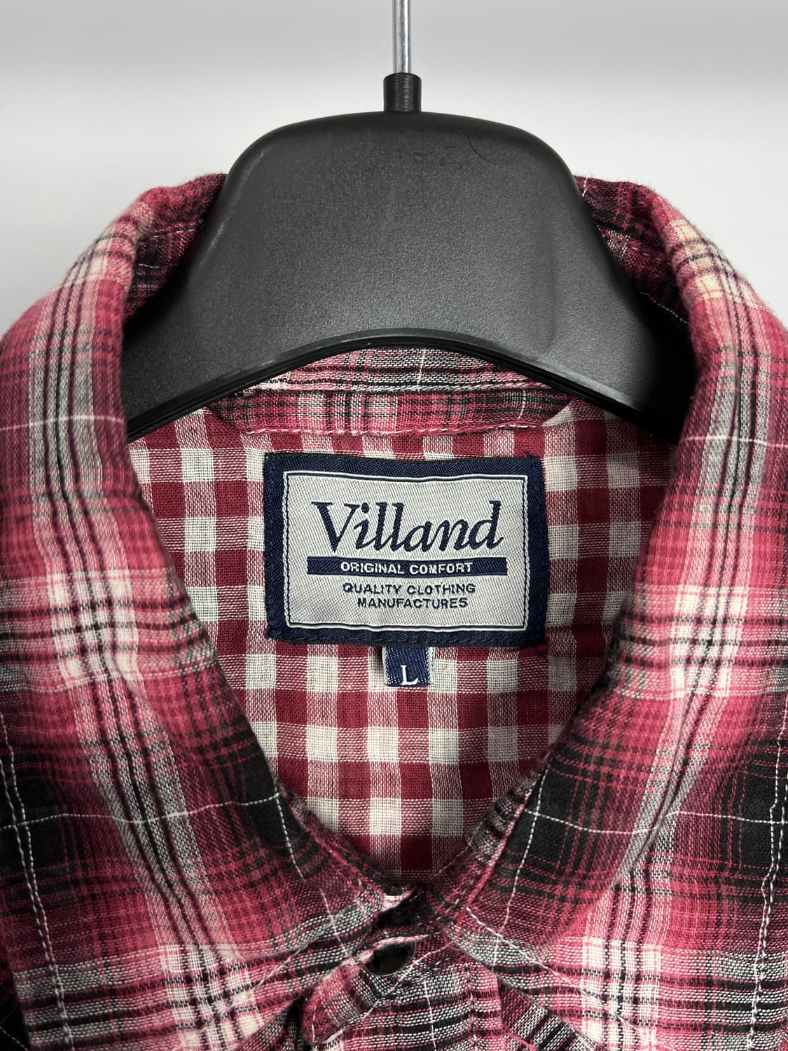 VILLAND 체크 반팔 셔츠 상품이미지3